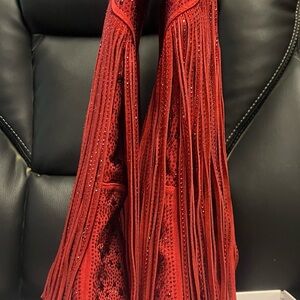 Jessica Simpson Fringe bling cowgirl boots